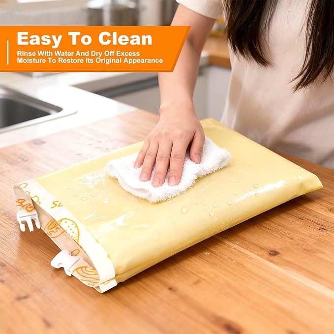 Bees Wax Bread Bags for Homemade Sourdough - 2 Pack XL Reusable 100% Organic Cotton Linen Bread Bags Keep Bread Fresh for Weeks, Homesteading Essentials Sourdough Bags
