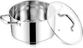 E-far 6 Quart Stock Pot with Lid, Stainless Steel Stockpot for Cooking Simmering Soup Pasta Sauce, with Tri-Ply Bottom & Visible Cover, Induction/Gas/Dishwasher Safe, Heavy Duty & Non Toxic