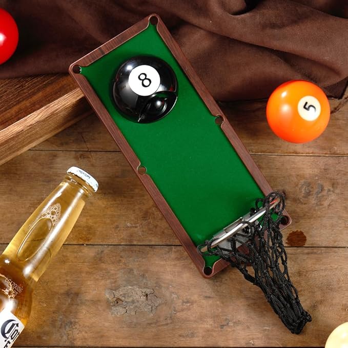 Arola Magnetic Billiard Ball Bottle Opener, Removable Wall Mounted Opener with Cap Collector, Birthday Gift for Billiards Enthusiast, Beer Lovers and Men, as Kitchen Yard Bar Decoration（Flannel）