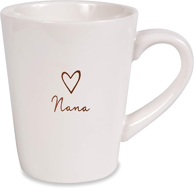 Pavilion Gift Company Nana Cup, 1 Count (Pack of 1), Cream, Ceramic, 15oz