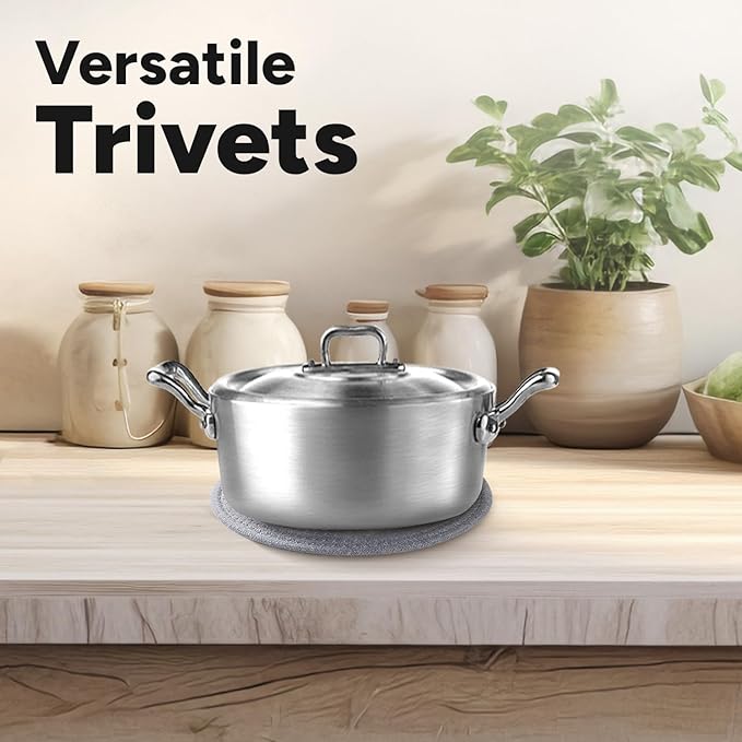 Trivets for Hot Dishes Set of 3, Trivets for Hot Pots and Pans, Heat-Resistant Pot Holders, Stylish Coasters, Perfect for Your Kitchen