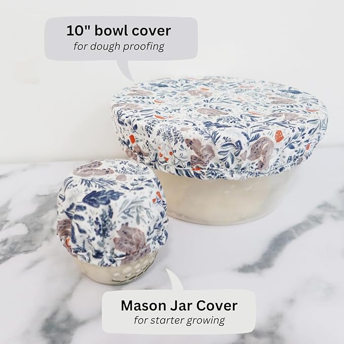 Reusable Bread Bags with Bowl and Jar Cover for Sourdough Bread Proofing Storage