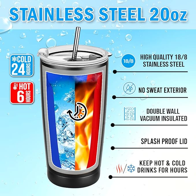 winorax Dragon Tumbler Metal Style Fossil Dragon Lover Viking Celtic Tumblers Stainless Steel 20oz Insulated Travel Coffee Mug Gifts for Men Women Birthday Christmas Presents