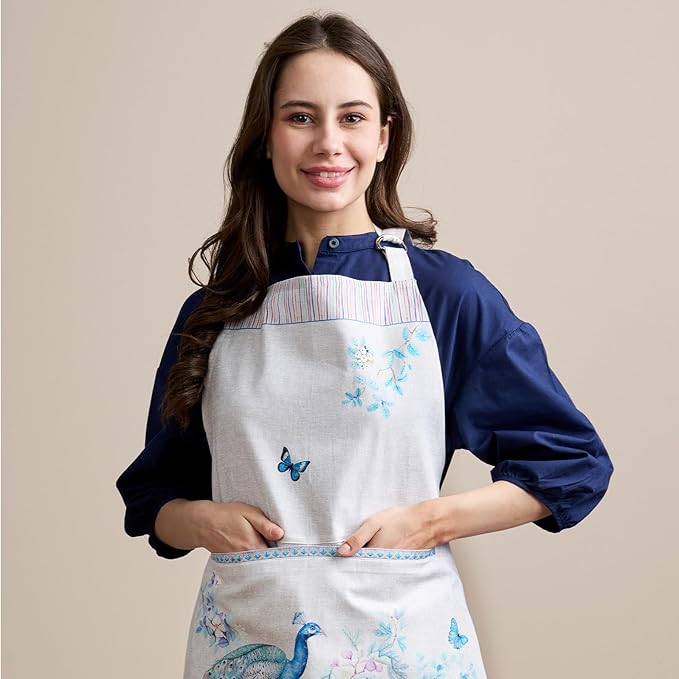 Maison d' Hermine 100% Cotton Apron for women with Pocket Kitchen Chef Apron for Men Cooking Gardening Server Waitress
