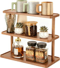 3-Tier Bamboo Mug Holder Countertop Coffee Station Organizer Spice Rack Shelf Mug Rack for Kitchen Cabinets