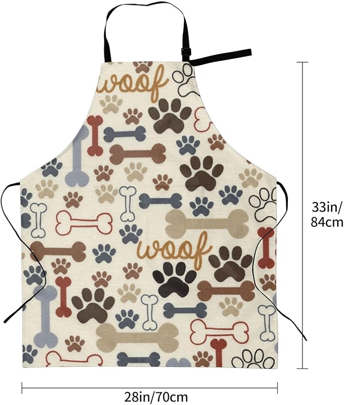 Apron Bib with 2 Pockets and Adjustable Neck Waterproof Kitchen Cooking Gardening Chef Aprons for Women Men