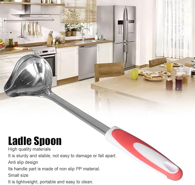 Stainless Steel Canning Ladle, Long Handled Ladle, Silver, 12.2 x 3.43 Inches, 1 Piece