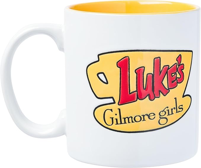 Silver Buffalo Gilmore Girls Luke's Diner Logo Wax Resist Ceramic Mug, 20 Ounces
