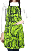 Snakeskin Aprons Cool Aprons with Pockets and Adjustable Mens Apron for Gardening Cooking Kitchen