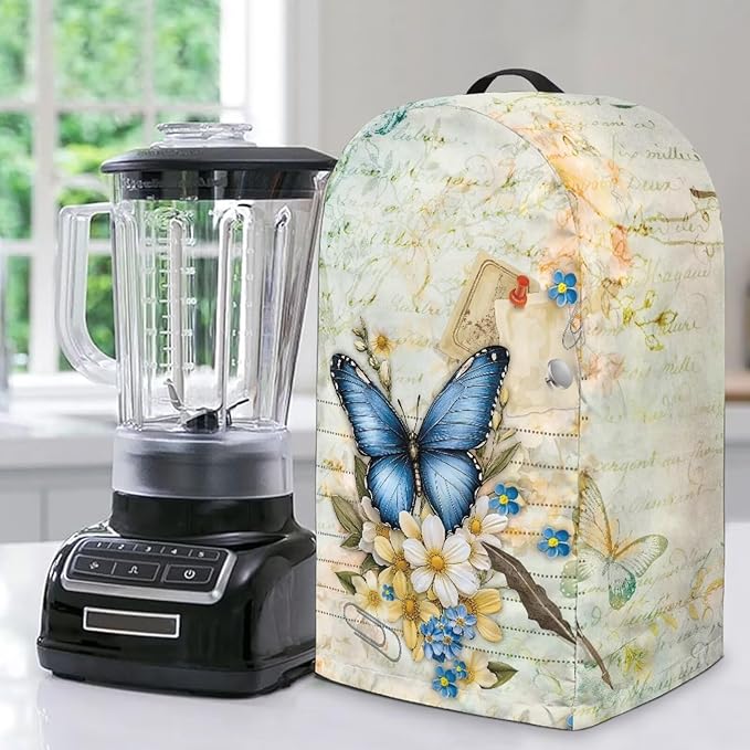 Butterfly Floral Blender Dust Cover Kitchen Appliance Oil-Proof Food Processor Protective Cover Keep Your Kitchen Clean