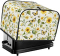 Toaster Cover 4 Slice Watercolor Sunflower Butterfly Kitchen Small Appliance Covers with Pockets Dust and Fingerprint Protection