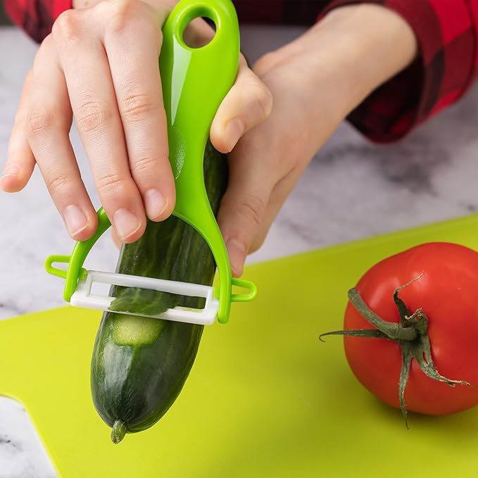 uxcell 2pcs Vegetable Peeler Set, 4.5 Inch Stainless Steel Potato Peeler for Apple Fruits Yellow