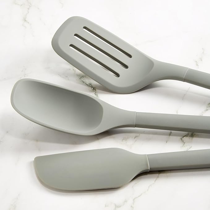 BergHOFF Balance 6Pc Nonstick Nylon Cooking Utensil Set Long Handle with Hanging Loop Heat-resistant Recycled Material for Serving Spaghetti Pasta Ramen Noodles Veggies