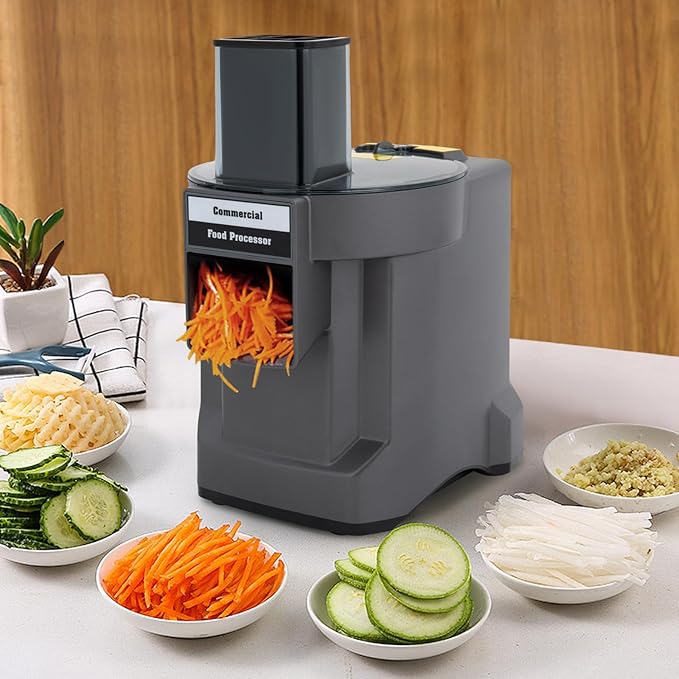 3-in-1 Electric Vegetable Processor with 3 Blades 110W Food Cutter Processor Machine for Slicing Shredding Dicing, Slitting Home Use