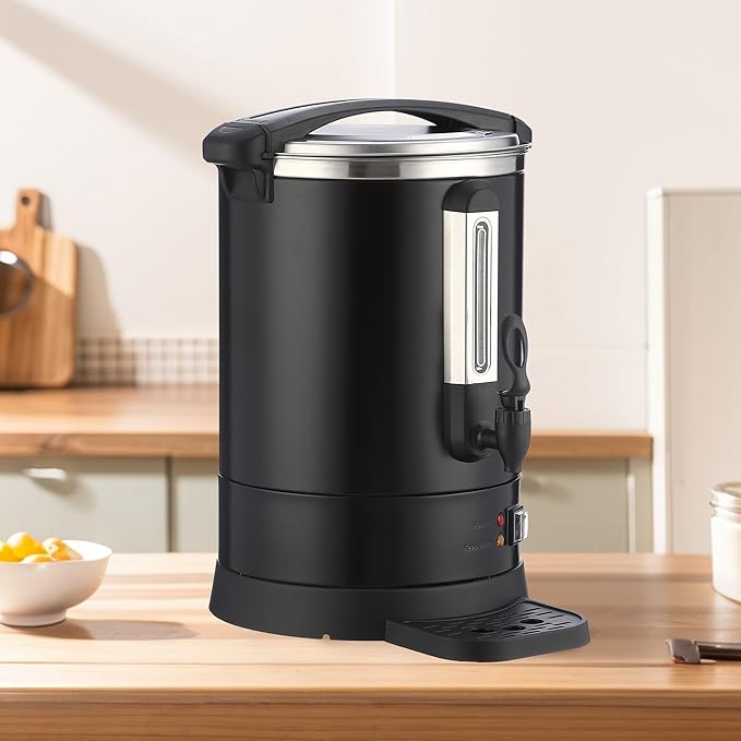 Commercial Coffee Urn,120 Cup 4.8 Gal/18L Stainless Steel Coffee Maker - Large Capacity Hot Water Dispenser for Buffet, Catering, Wedding, Church, Event, Double Wall Insulated