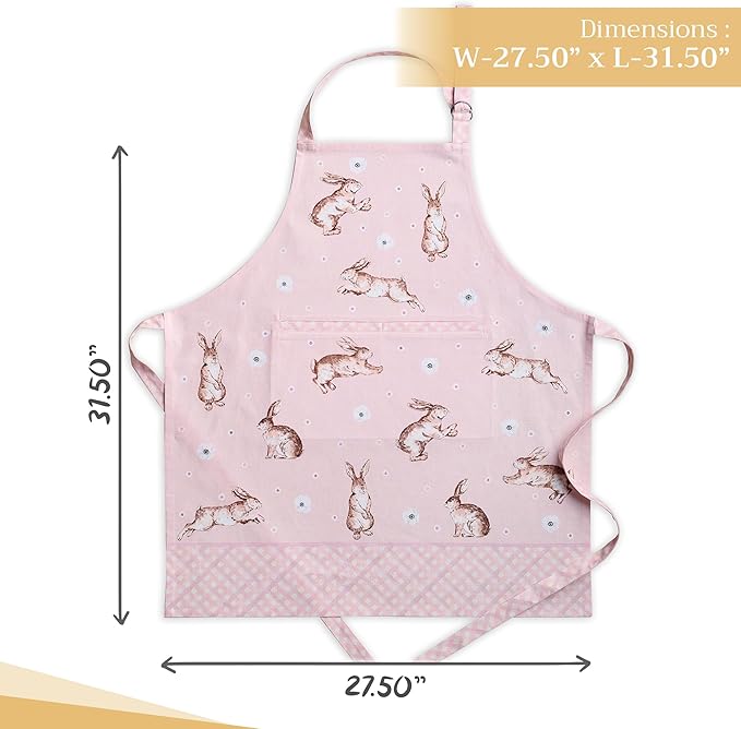 Maison d' Hermine 100% Cotton Apron for women with Pocket Kitchen Chef Apron for Men Cooking Gardening Server Waitress