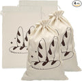 uxcell 4 Pack Reusable Bread Bags, 17.7 x 11.8 Linen Bread Storage for Homemade Sourdough Beeswax Food Drawstring Closure, Brown Bread