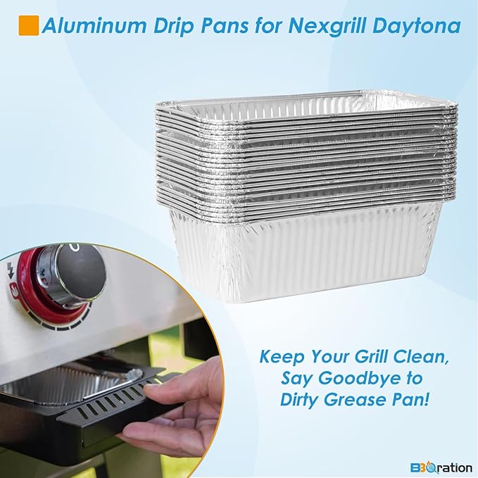 Aluminum Drip Liner for Nexgrill Daytona 3/4 Burner 720-1057 720-1058 720-1115, Grease Catcher Drip Liner for Nexgrill Grease Tray Replacement, Replacement for Nexgrill Daytona Drip Pan