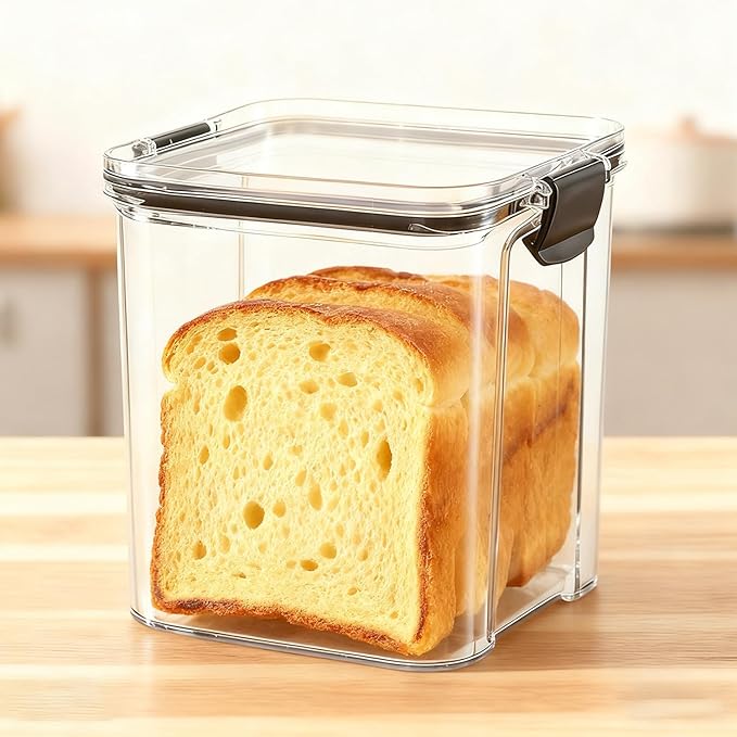 Small Bread Storage Box for Kitchen Bread Box Container Perfect for Homemade Bread and Baked Bread