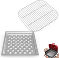 Grill Replacement Parts for Americana Walk-A-Bout, Swinger, Sizzler, and Traveler Charcoal Grills, Cooking Grid and Ash Pan for Americana 1040.8.001,1025.8.001