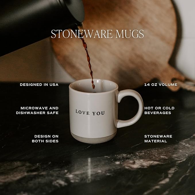 Sweet Water Decor Best Teacher Ever Stoneware Coffee Mugs - 14oz Cute Coffee Mugs for Hot & Cold Drinks - Dishwasher & Microwave Safe - Best gift for Educators & Teachers - Ideal Tea & Espresso Mugs