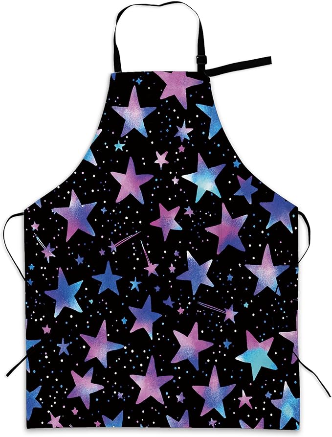 Cooking Aprons for Men and Women,Adjustable Bib Chef Apron with 2 Pockets, Soft and Durability Kitchen Apron