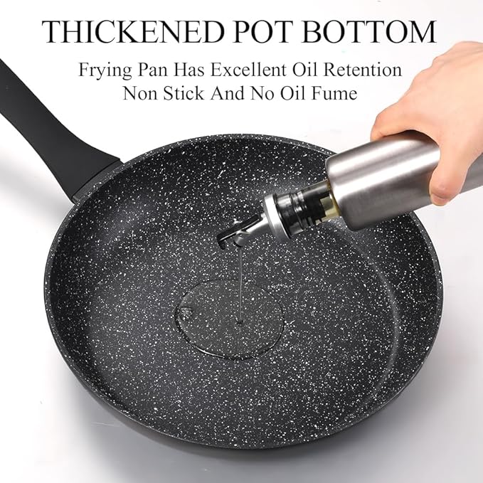 10 Inch Nonstick Frying Pan for Eggs & Omelettes, Deep Skillet Pan for Cooking, PFOA-Free Non Toxic Non Stick Frying Pan