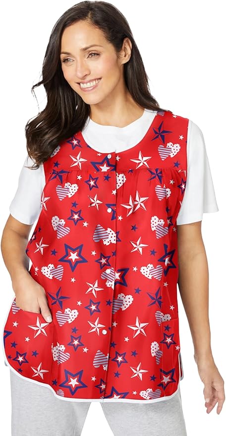 Only Necessities Plus Size Snap-Front Apron