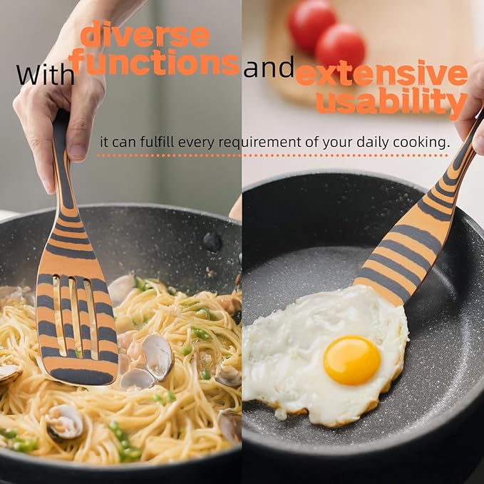 Dishwasher Safe Spurtle Set | Wooden Spatula for Cooking | Sturdy Wooden Spoons for Cooking | 3-Piece Handcraft Wood Spatula for Nonstick Cookware | Heat Resistant | Kitchen Decor