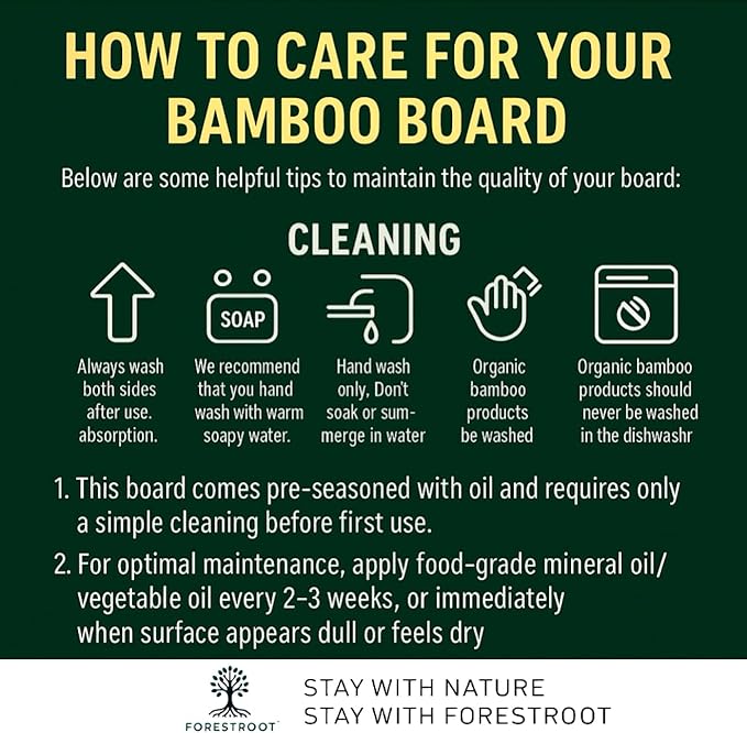 Bamboo Cutting Board Set – 3-Piece Wooden Kitchen Boards for Meal Prep & Serving – Durable Bamboo with Deep Juice Groove & Side Handles – Great for Meat, Vegetables & Charcuterie