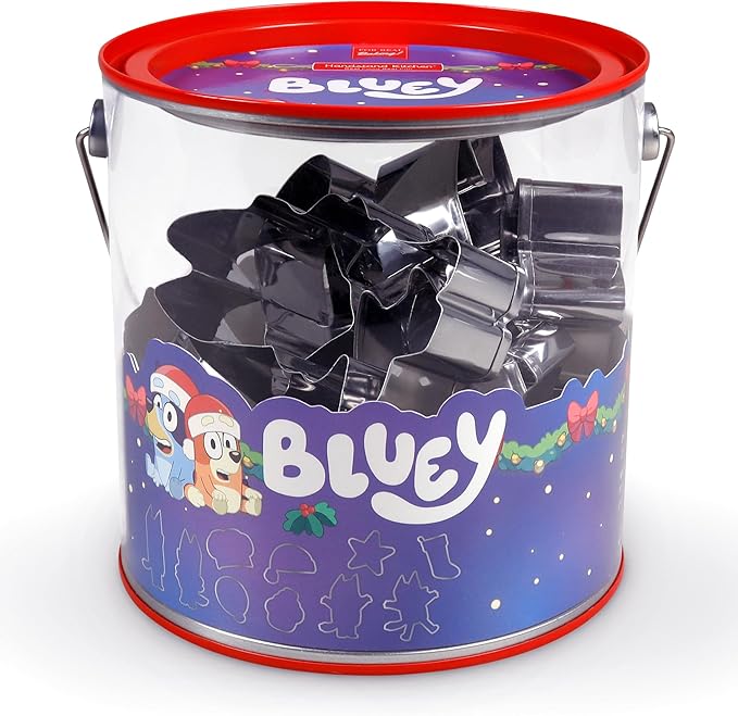 Handstand Kitchen Bluey 10-Piece Holiday Cookie Cutter Set with Bluey, Bingo, Bandit and Chilli Cookie Cutters