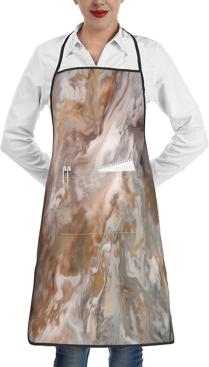 Apron with Pockets for Cooking Chef Kitchen Work Gardening and Salon Size 20.4x28.3 Inch