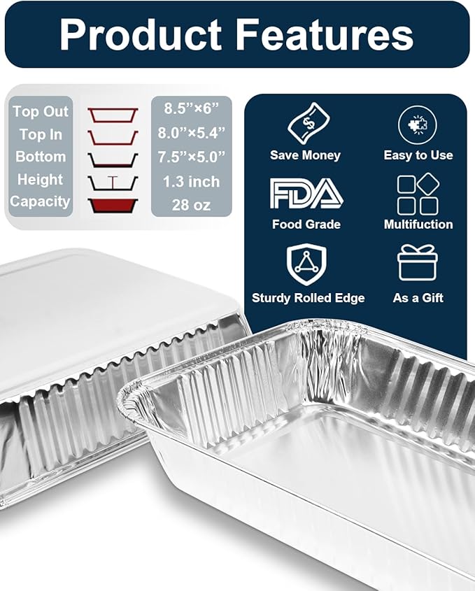 Drip Pans for Weber, Disposable Aluminum Foil Grease Trays for Weber Grills, Universal Replacement Liners for Weber Series, 8.6" x 6" - 30 Pcs