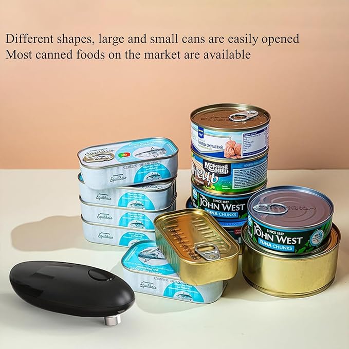 Electric Can Opener for Seniors with Arthritis, Countertop Electric Can Openers for Smooth Edge Cutting,Hands Free Automatic Can Openers for Almost Size Cans