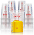 50 PACK Plastic Measuring Cups, 32 oz (1000ml) Disposable Mixing Cups, Measurement ratios: 2:1, 3:1, 4:1, Perfect for Epoxy Resin, Paint Mixing, Art DIY