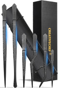 CREATIVECHEF Professional Kitchen Tongs Set - 10-inch Straight and 6.5-inch Offset Food tweezers with 4.5-inch Mini cooking tweezer，High-Hardness Titanium Chef's Tongs for Food Plating，Garnishing