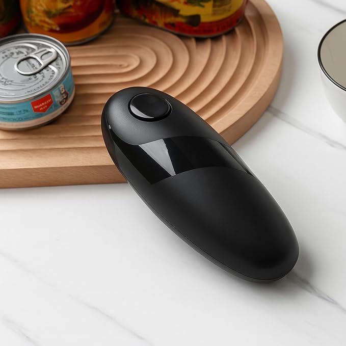 Electric Can Opener – Smooth Edge Automatic Can Opener for Seniors with Arthritis, One-Touch Battery Operated Can Opener, Hands-Free Safe Kitchen Gadget for Home, Travel & Camping
