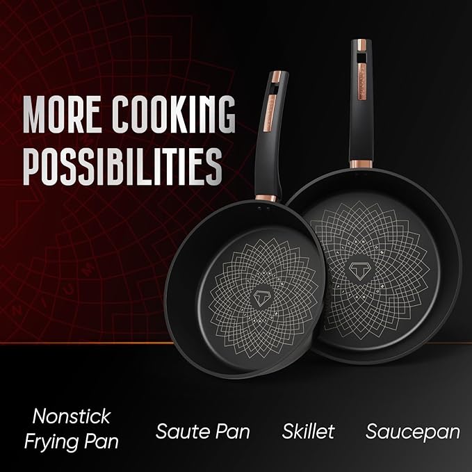 Sunhouse Aluminum Frying Pan (Titanium, 12 Inch)
