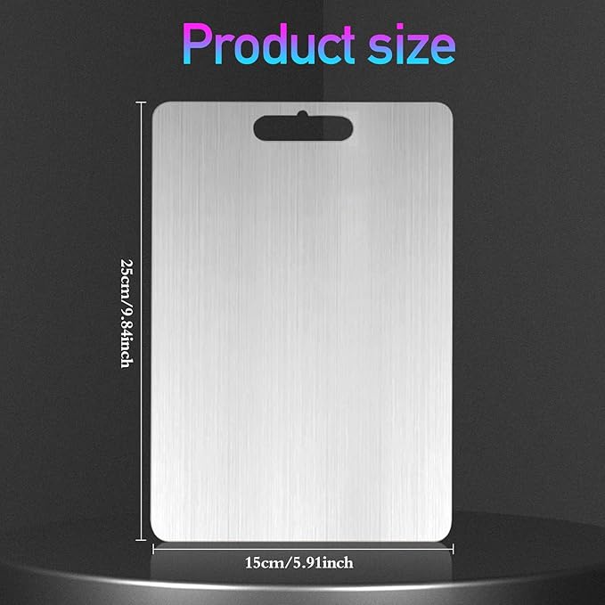 Titanium Cutting Board, Cutting Boards For Kitchen, Double-Sided Food-Grade Titanium Cutting Board For Cutting Fruits, Meats and Vegetables (S)