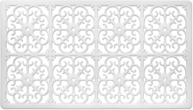 GASARÉ, Extra Large, Thick, Silicone Trivet for Hot Dishes, Pots, and Pans, Heat Resistant Mat for Countertop, Hot Pad for Kitchen, Easy to Clean, 21 x 12 x 3/8 Inches, White