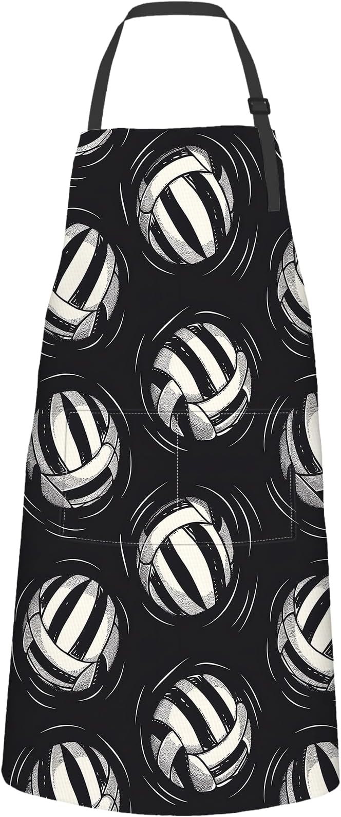 Volleyball Apron,Oxford Fabric Adjustable Kitchen Apron with 2 Pockets,Waterproof Cooking Aprons for Men Women Mom Wife Dad,Ideal Gifts for Coffee House,Shop,Baking,BBQ,Housewarming,28x33in