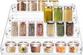 VAEHOLD Acrylic Spice Rack Organizer, 4 Tier Clear Vertical Rack for Cabinet & Countertop (4 Tier 12'L)