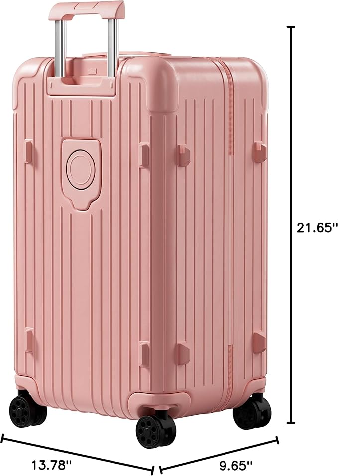 Krute Carry on Luggage 20 Inch Suitcases with Spinner Wheels Hardside Luggages Cup Holder Carry Suitcase USB Charger Port PC+ABS with TSA Lock