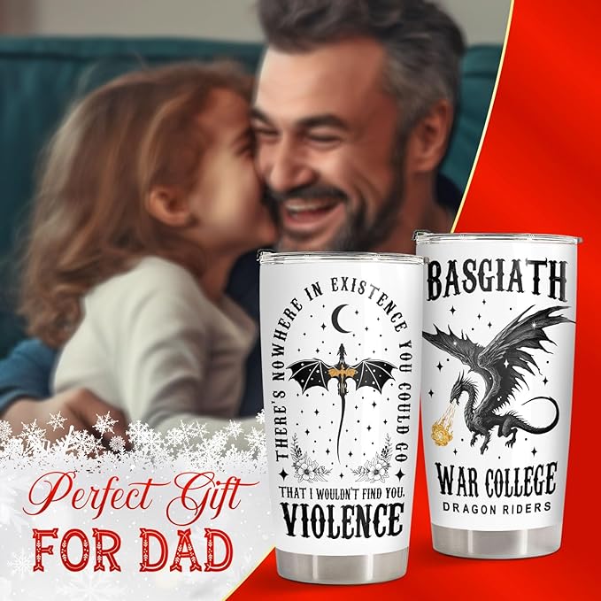 34HD Birthday Gifts for Men, Dad Tumbler with Handle and Straw, 20oz Stainless Steel Coffee Mug, Vacuum Insulated Cup with Leak-proof Lid, Funny Gifts for Men, Dad, Grandpa, Uncle Christmas Gift