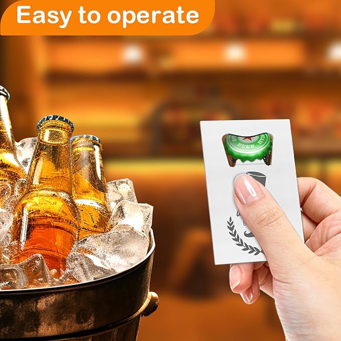 1PCSPersonalized Bottle Openers Credit Card Size, Groomsmen Best Man Gifts for Wedding Bachelor Party, Stainless Steel Beer Bottle Opener