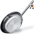 GIPFEL INTERNATIONAL Stainless Steel Frying Pan 12 Inch - Tri Ply Stainless Steel Skillet Healthy Non Toxic Cookware - Fry Pans for Induction Gas Electric Ceramic Stove & Oven Safe (12 Inch)