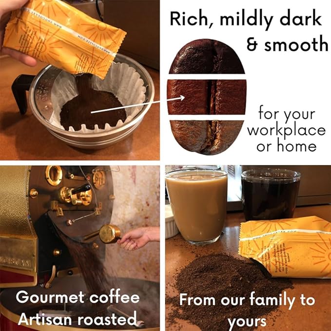 Coffee Gift Set Sampler – Flavored Ground Variety Pack | Medium Roast Low Acid Mold-Free Packets | Gourmet Pre-Measured 2oz Bags for 12 Cup Drip Makers, 12-Count – Sarasota