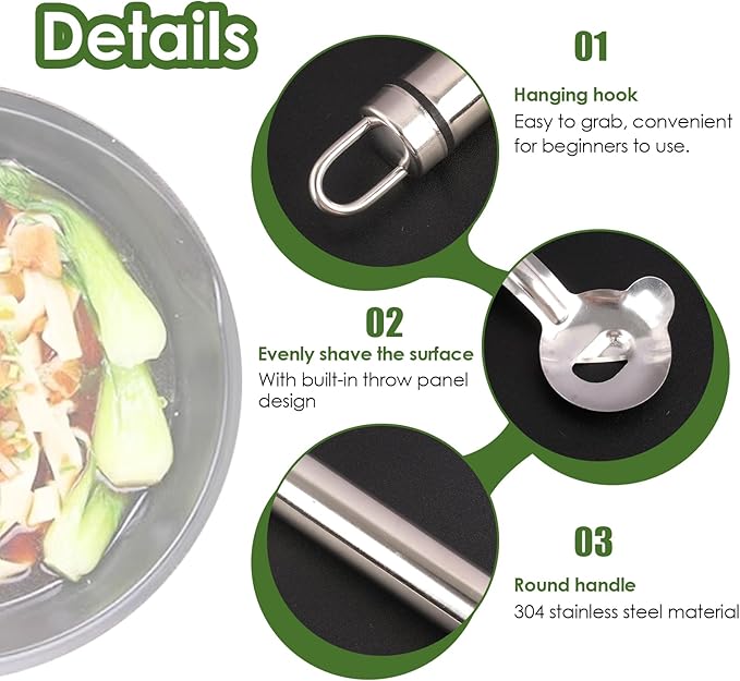 Cactus Peeler, 4 Pack 7" Long Handle Stainless Steel Steel Cuchara Pelador de Nopales, Safe Prickly Plant Slicer for Succulents & Nopales, Multifunctional Cactus & Chinese Noodle Cutter Tool