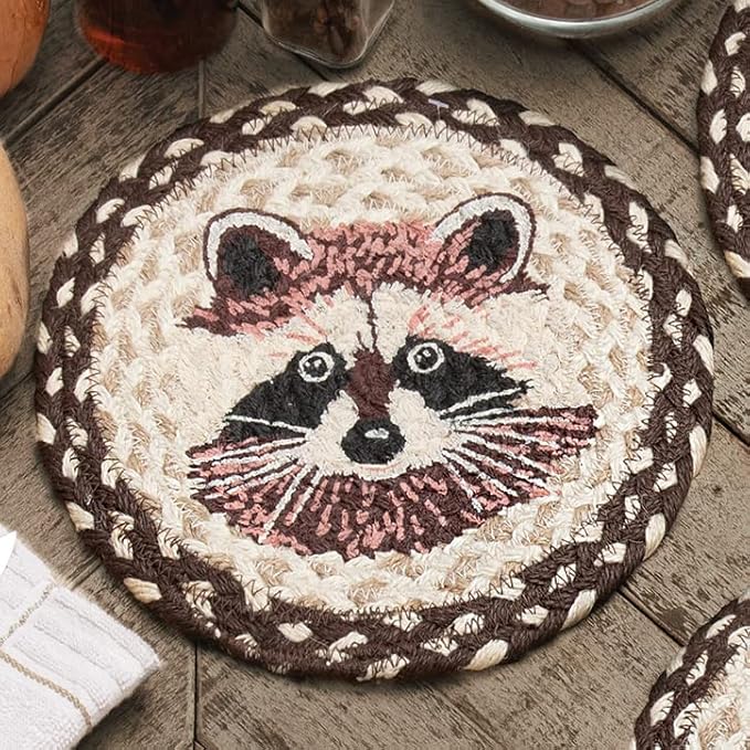 BLACK FOREST DECOR Racoon Jute Trivet