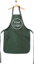 Custom Logo Apron, Personalized Cooking Apron for Men & Women and Kids, Adjustable Chef Apron with Pockets, Premium Handmade Kitchen Gift, Custom Event Apron, Cooking Class Apron